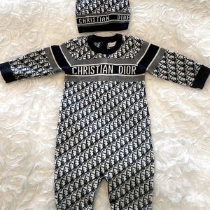 Dior Romper with Matching Hat